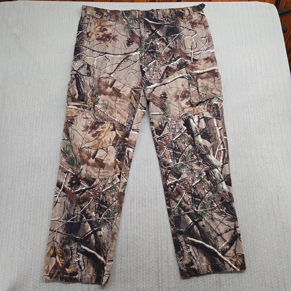 Game Winner Pants Mens XL 40x32 Realtree Xtra Camo Hunting Cargo Double Knee
